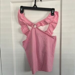 Pink Ruffled Women's Top